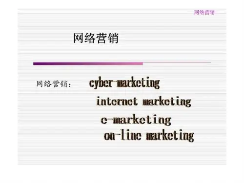 第一章网络营销概述PPT课件