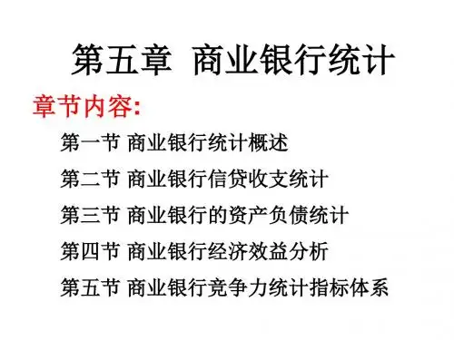 第五章商业银行统计