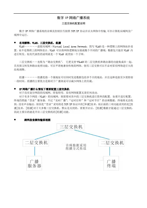 IP网络广播-三层交换机配置说明(第3版)