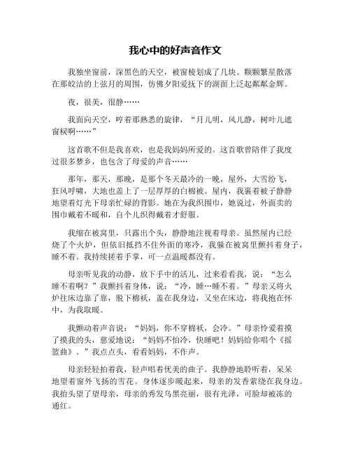 我心中的好声音作文