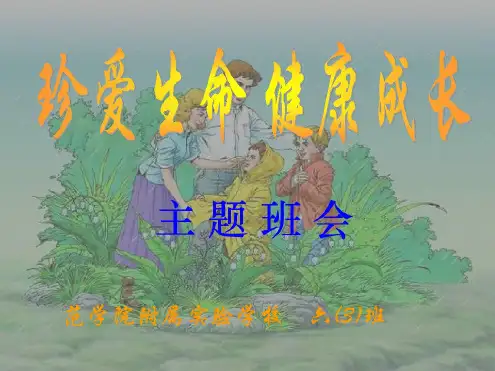 小学六年级《珍爱生命,健康成长》主题班会精品课件