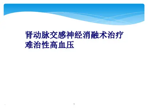 肾动脉交感消融术治疗原发性高血压ppt课件