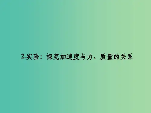 高中物理 4.2实验：探究加速度与力、质量的关系课件 新人教版必修1