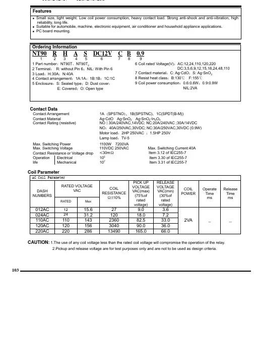 NT90RNAEAC110VCF0.9中文资料