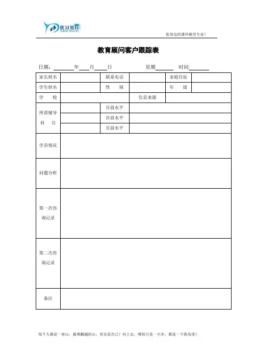现场咨询记录表