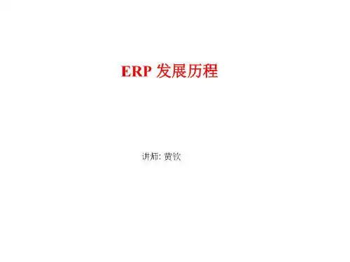 ERP系统发展历程