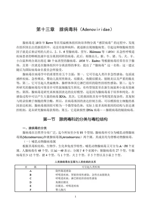 第十三章  腺病毒科(Adenoviridae)