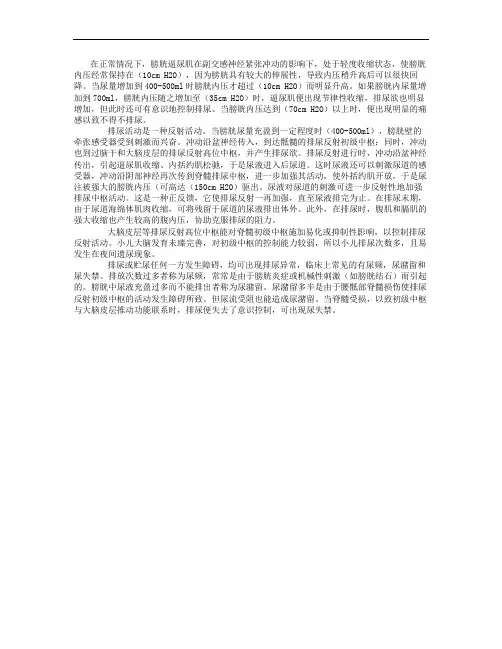 生理学理论指导：排尿反射