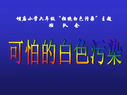 可怕的白色污染PPT课件