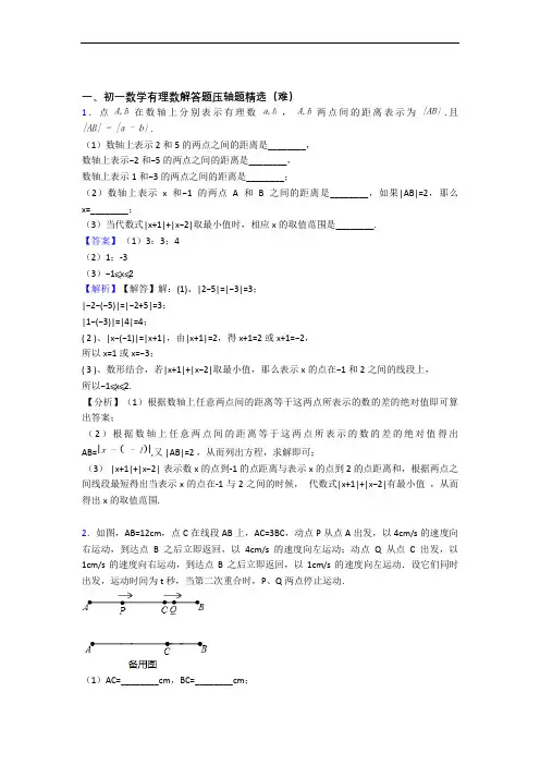 上海奉贤区实验中学数学有理数专题练习(解析版)