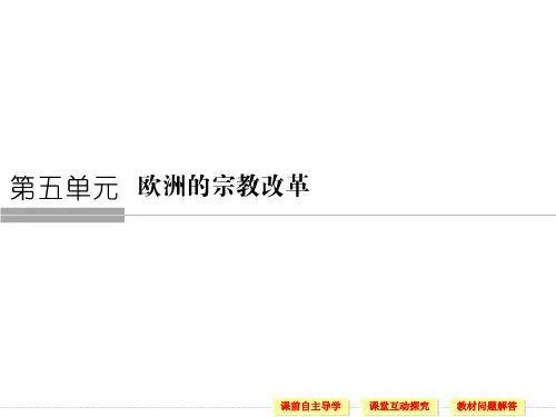 2019-2020学年高中历史人教版选修一课件：第五单元 欧洲的宗教改革 第1课