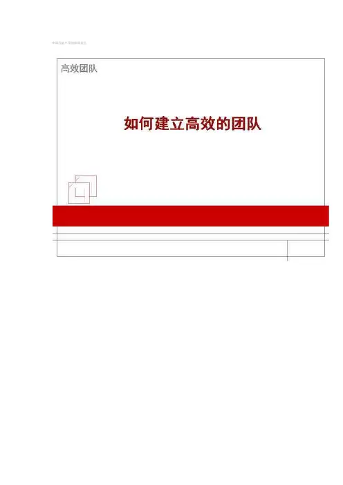 如何建立高效团队