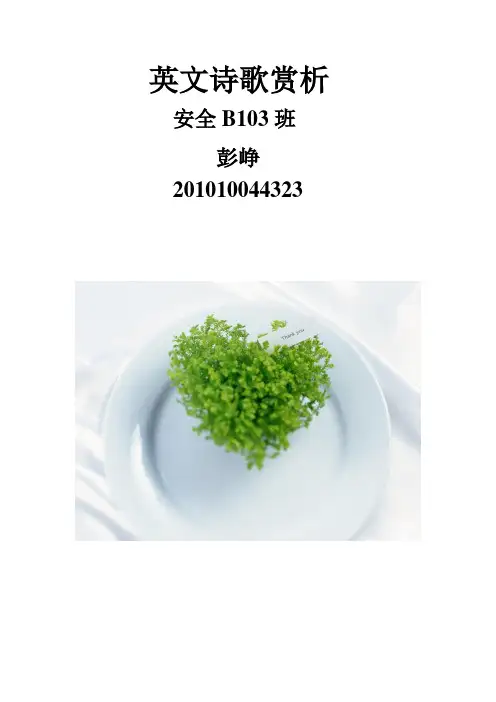 英文诗歌赏析 2