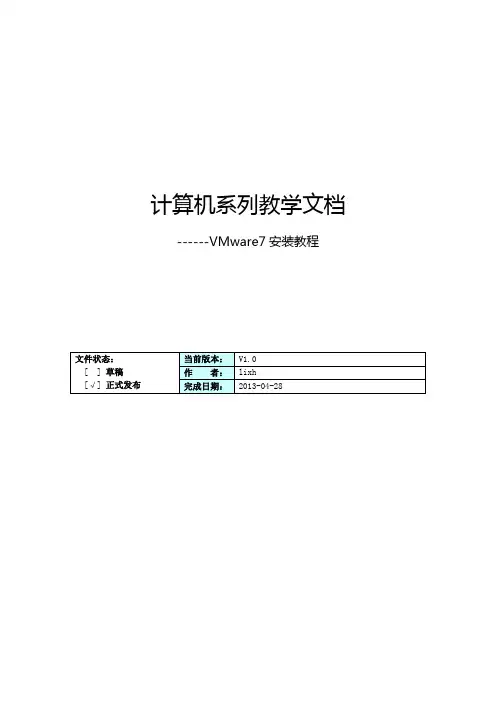 01-VMware7 安装教程