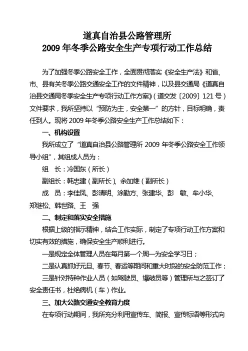 专项行动工作总结