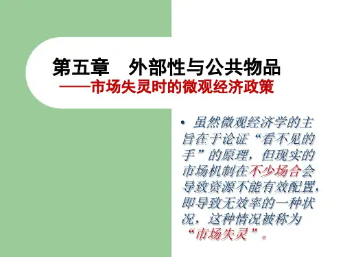 5. 外部性与公共物品