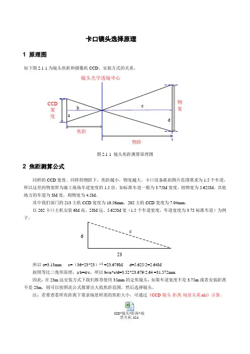 卡口镜头选择
