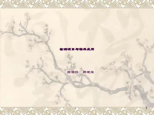 (简洁版)检测项目临床应用ppt课件