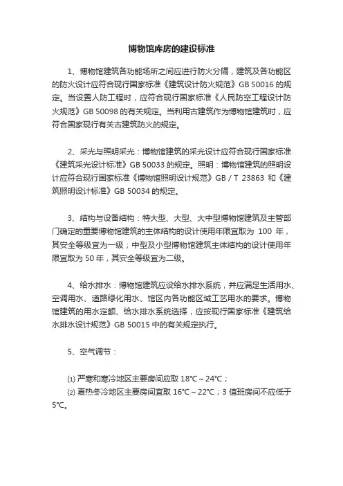 博物馆库房的建设标准