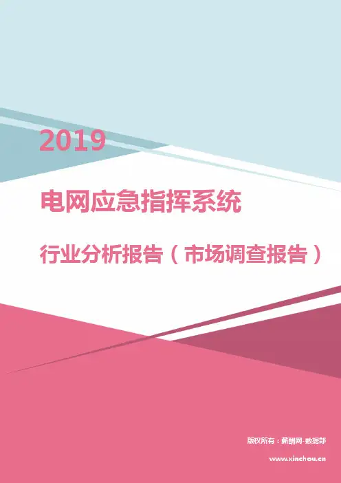 2019年电网应急指挥系统行业分析报告(市场调查报告)