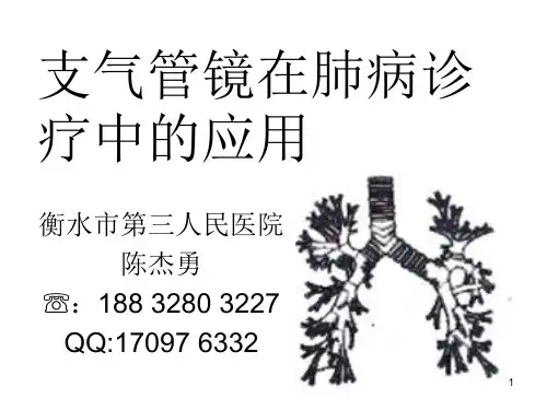 支气管镜在肺部介入治疗中的应用