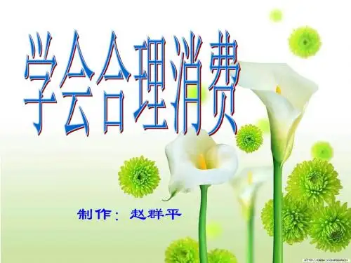 思想品德人教版九年级第七课第三框学会合理消费