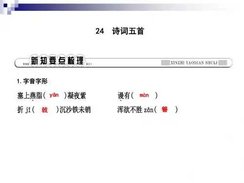 八年级语文上册第六单元24诗词五首课件新人教版