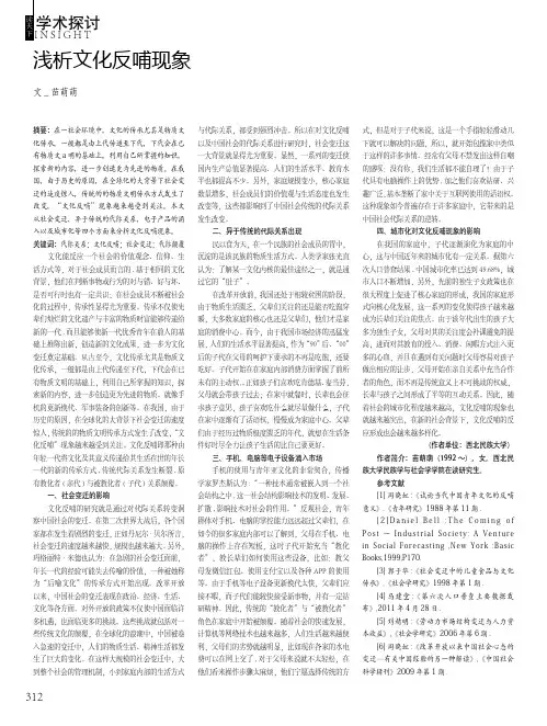 浅析文化反哺现象