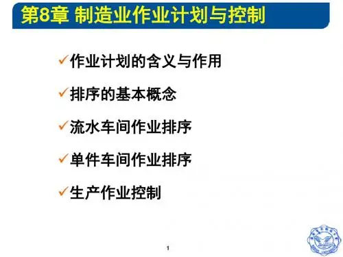 生产管理第八章