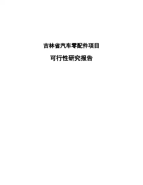 吉林省汽车零配件项目可行性研究报告