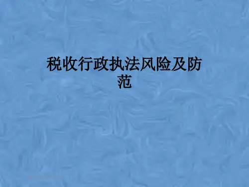 税收行政执法风险及防范