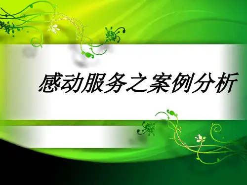 感动服务之案例分析专题培训课件