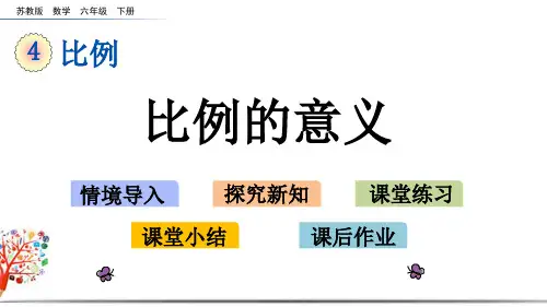 苏教版六年级数学下册《4.2 比例的意义》课件