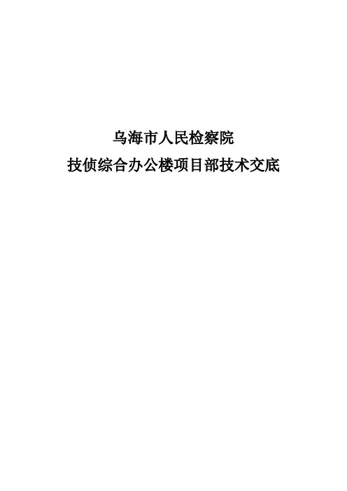 某检察院技侦综合办公楼项目部技术交底.doc