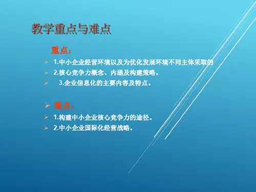 中小企业第四章  中小企业战略管理