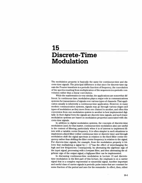 15 Discrete-time modulation
