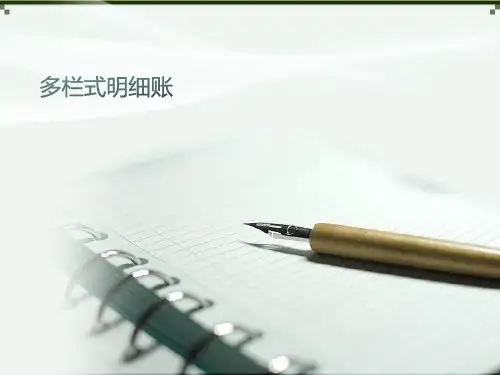 多栏式明细账