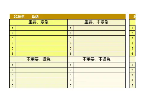 四格工作表