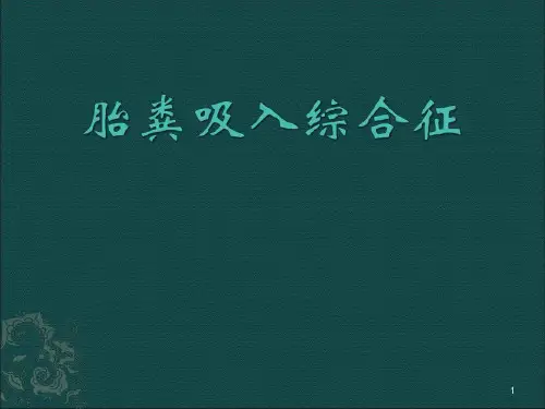 胎粪吸入综合征及肺动脉高压共21页