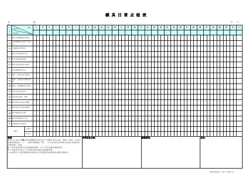 模具日常点检表