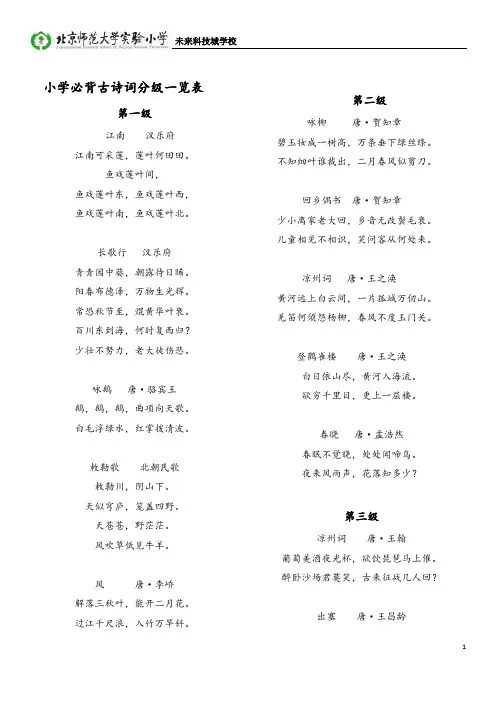 古诗分级