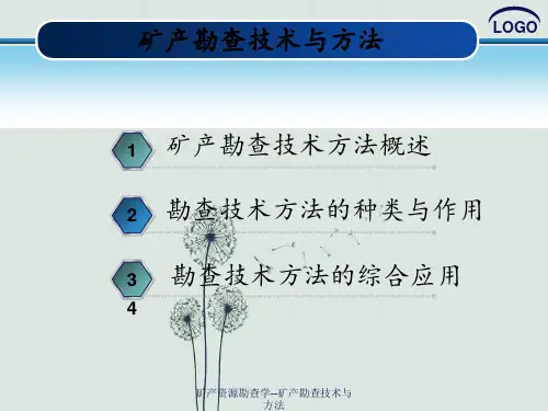 矿产资源勘查学--矿产勘查技术与方法