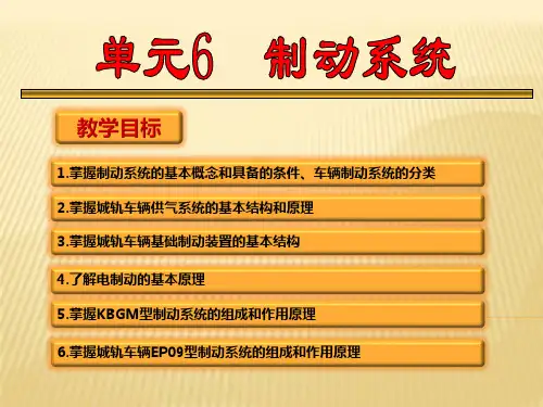 城轨车辆制动部分