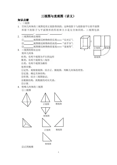三视图与直观图