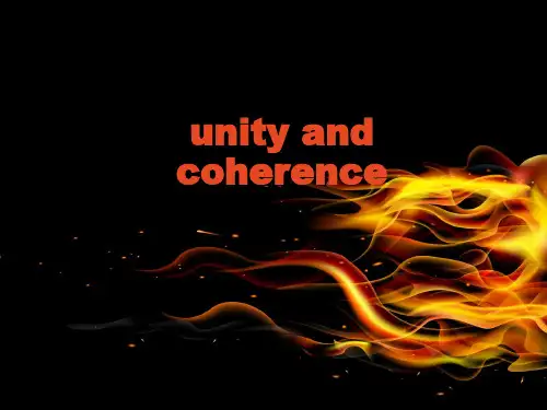 写作---unity and coherence