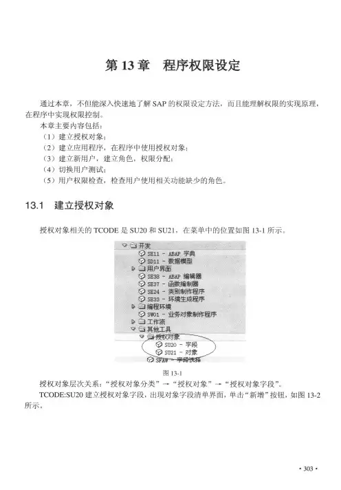 SAP程序开发教程