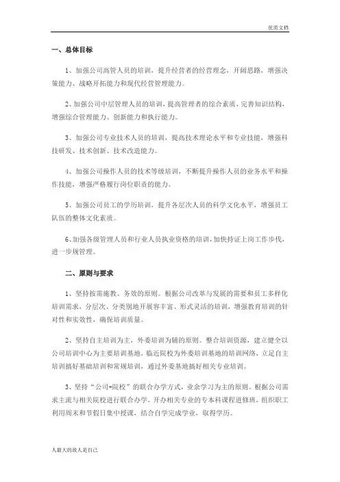 能力提升方案
