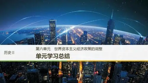 高中历史第六单元世界资本主义经济政策的调整单元学习总结课件新人教版必修2