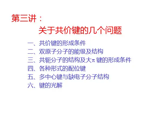 3.关于共价键的几个问题