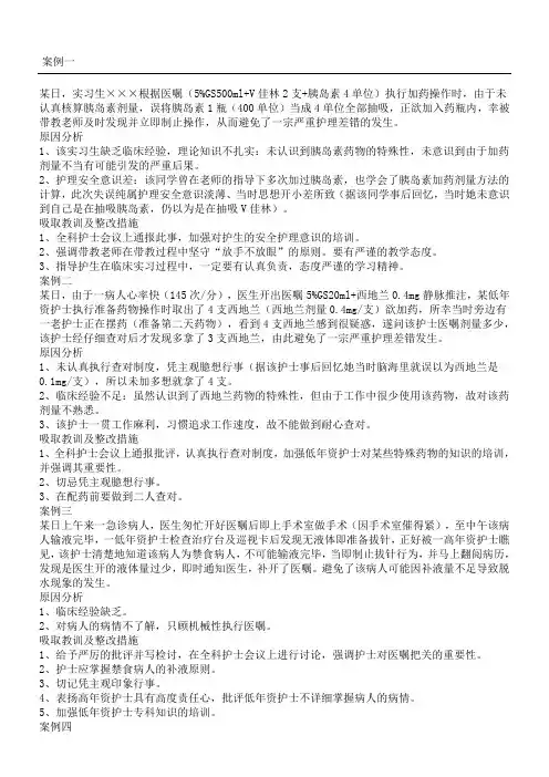 护理案例分析范文